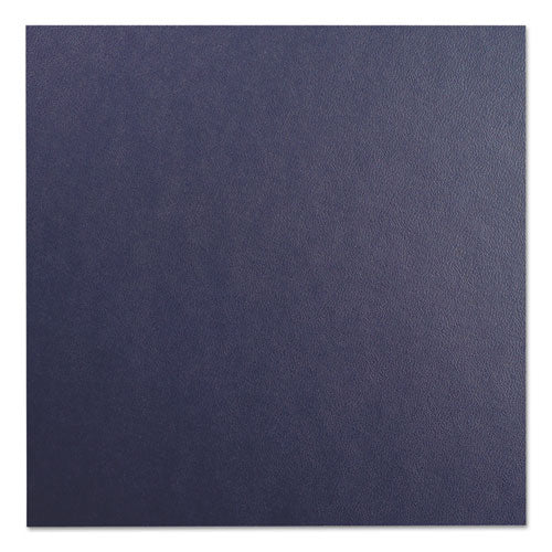 Image of GBC® Leather-Look Presentation Covers for Binding Systems, Navy, 11.25 x 8.75, Unpunched, 100 Sets/Box