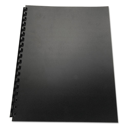 Image of GBC® 100% Recycled Poly Binding Cover, Black, 11 x 8.5, Unpunched, 25/Pack