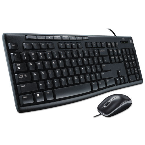 Image of Logitech® Wired Media Combo Mk200, Usb 2.0, Black