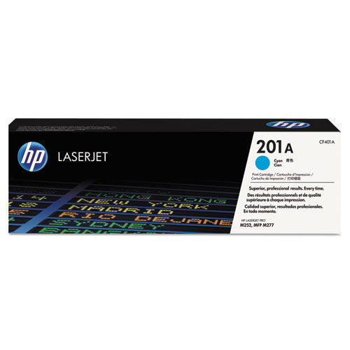 Image of HP HP 201a, (cf401a) Cyan Original Laserjet Toner Cartridge