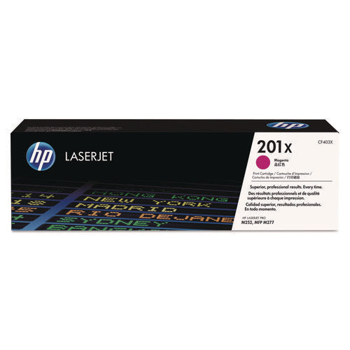Image of HP HP 201x, (cf403x) High-Yield Magenta Original Laserjet Toner Cartridge