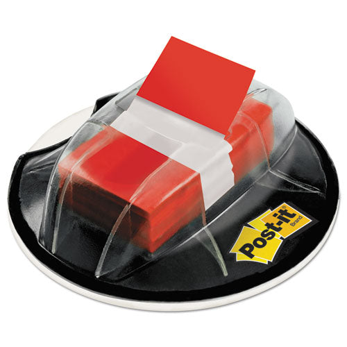 Image of Post-it® Flags Page Flags in Desk Grip Dispenser, 1 x 1.75, Red, 200/Dispenser