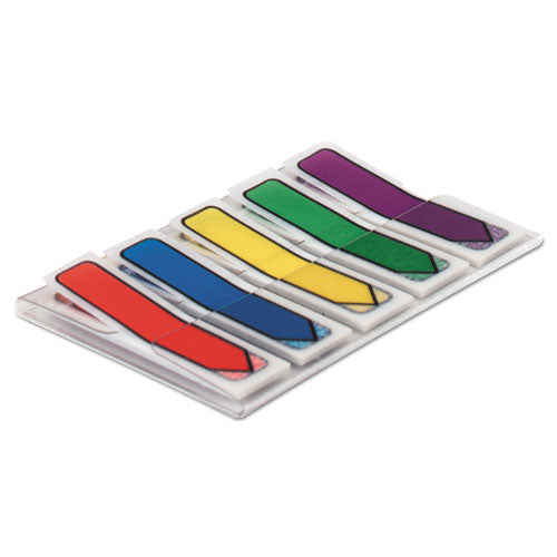 Image of Post-it® Flags Arrow 0.5" Page Flags, Blue/Green/Purple/Red/Yellow, 20/Color, 100/Pack