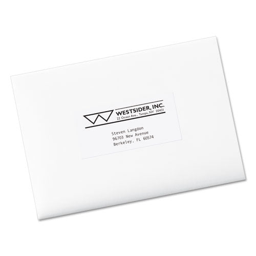 Image of Avery® Copier Mailing Labels, Copiers, 2 X 4.25, White, 10/sheet, 100 Sheets/box