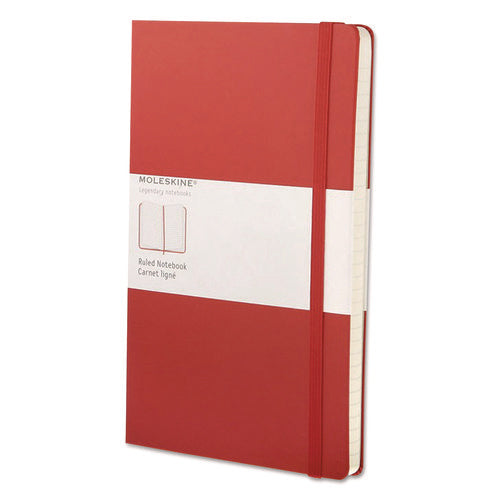 Image of Moleskine® Classic Colored Hardcover Notebook, 1-Subject, Narrow Rule, Red Cover, (240) 8.25 x 5 Sheets