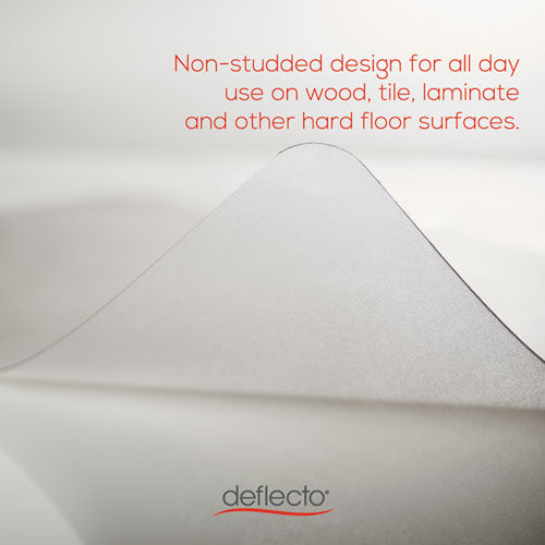 Image of deflecto® EconoMat All Day Use Chair Mat for Hard Floors, Flat Packed, 46 x 60, Clear