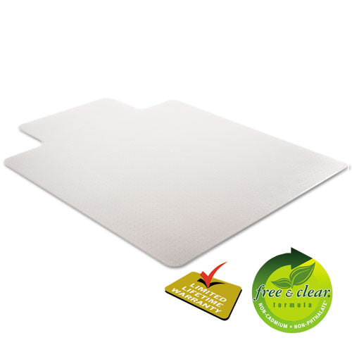 Image of deflecto® Supermat Frequent Use Chair Mat, Med Pile Carpet, Flat, 36 X 48, Lipped, Clear