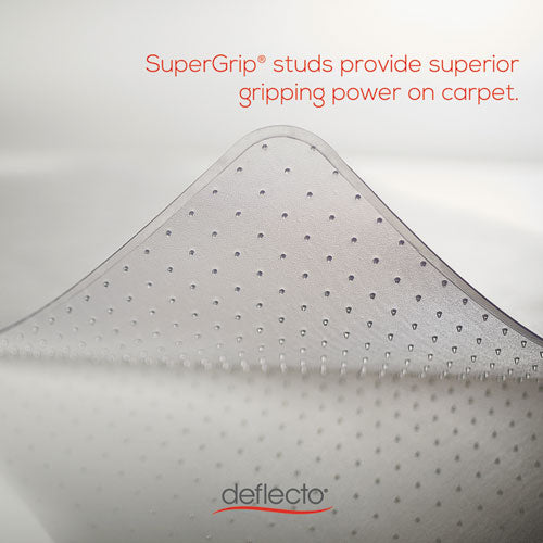 Image of deflecto® Supermat Frequent Use Chair Mat, Medium Pile Carpet, Flat, 46 X 60, Rectangle, Clear