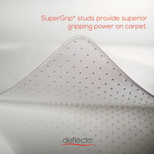 Image of deflecto® Duramat Moderate Use Chair Mat, Low Pile Carpet, Flat, 36 X 48, Lipped, Clear