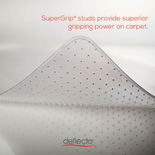 Image of deflecto® Duramat Moderate Use Chair Mat, Low Pile Carpet, Flat, 46 X 60, Rectangle, Clear