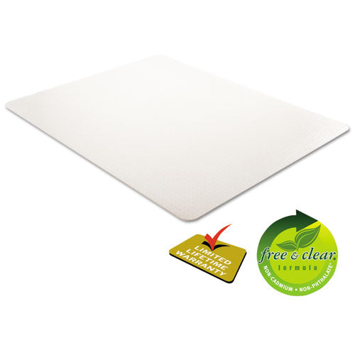 Image of deflecto® Economat Occasional Use Chair Mat, Low Pile Carpet, Flat, 46 X 60, Rectangle, Clear