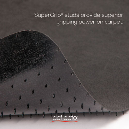 Image of deflecto® Economat Occasional Use Chair Mat For Low Pile Carpet, 46 X 60, Rectangular, Black