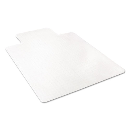 Image of deflecto® Economat Occasional Use Chair Mat For Low Pile Carpet, 45 X 53, Wide Lipped, Clear