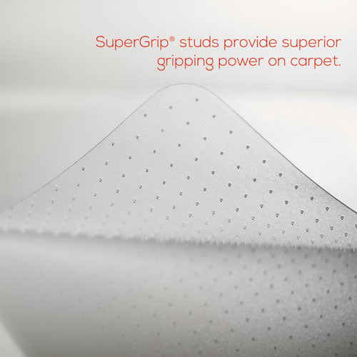 Image of deflecto® Economat Occasional Use Chair Mat For Low Pile Carpet, 45 X 53, Wide Lipped, Clear