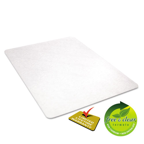 Image of deflecto® EconoMat All Day Use Chair Mat for Hard Floors, Flat Packed, 46 x 60, Clear