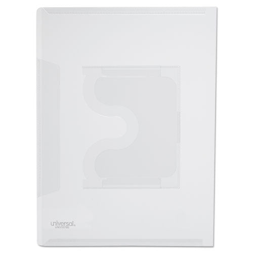 Image of Universal® Transparent Deluxe Locking Project Files With Cd-Rom Holder, Letter Size, Clear, 25/pack