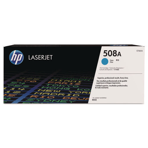 Image of HP HP 508a, (cf361a) Cyan Original Laserjet Toner Cartridge