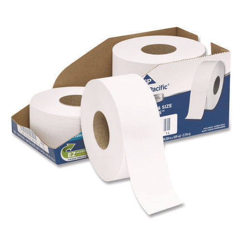 Image of Georgia Pacific® Professional White Jumbo Bathroom Tissue, Septic Safe, 2-Ply, 3.5 x 1,000 ft, 4/Carton