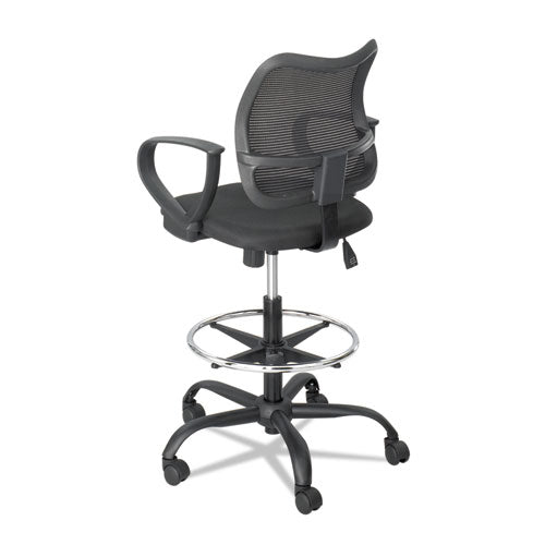 Image of Safco® Vue Series Mesh Extended-Height Chair, Supports Up To 250 Lb, 23" To 33" Seat Height, Black Fabric