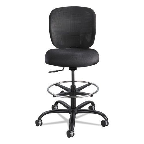 Image of Safco® Vue Heavy-Duty Extended-Height Stool, Supports Up To 350 Lb, 23" To 32.5" Seat Height, Black Fabric