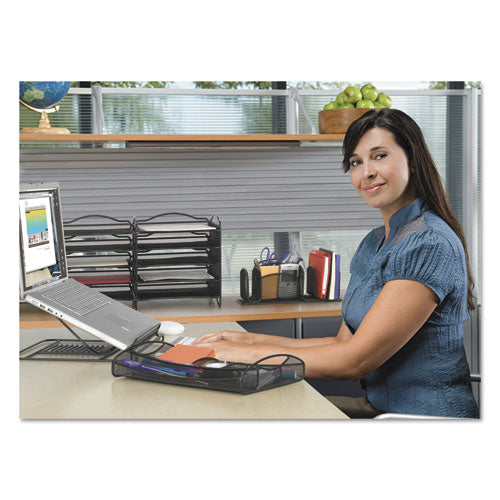 Image of Safco® Onyx Mesh Laptop Stand, 12.25" X 12.25" X 2", Black