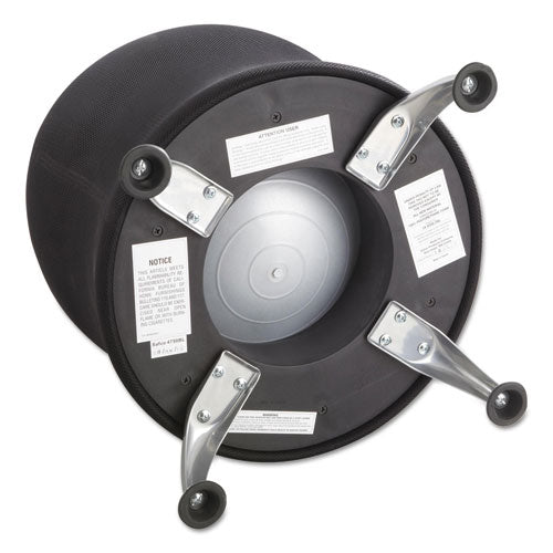 Image of Safco® Zenergy Ball Chair, Backless, Supports Up To 250 Lb, Black Fabric Seat, Silver Base