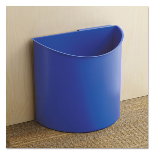 Image of Safco® Desk-Side Recycling Receptacle, 3 gal, Plastic, Black/Blue