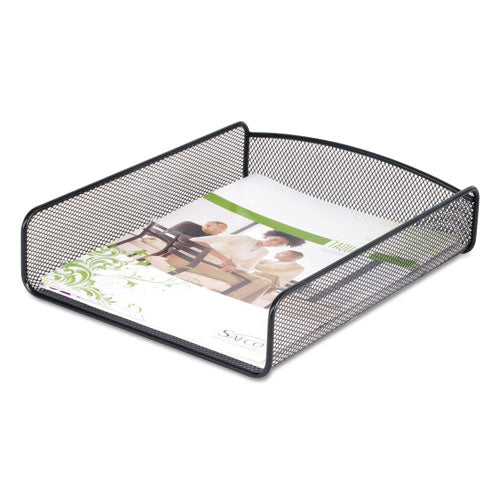 Image of Safco® Onyx Desk Tray, 1 Section, Letter Size Files, 9.25" X 11.75" X 2.5", Black