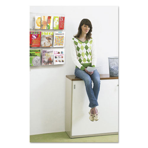 Image of Safco® Reveal Clear Literature Displays, 12 Compartments, 30w X 2d X 34.75h, Clear