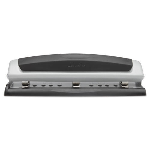 Image of Swingline® 10-Sheet Precision Pro Desktop Two- To Three-Hole Punch, 9/32" Holes