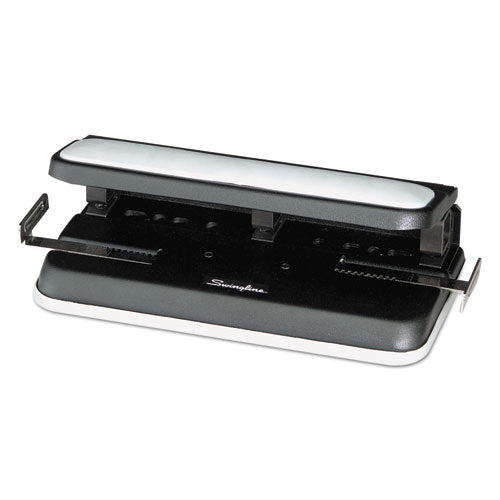 Image of Swingline® 32-Sheet Easy Touch Two- To Three-Hole Punch With Cintamatic Centering, 9/32" Holes, Black/gray