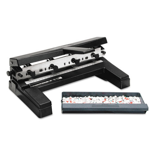 Image of Swingline® 40-Sheet Heavy-Duty Two- To Four-Hole Adjustable Heavy-Duty Paper Punch, 9/32" Holes, Black