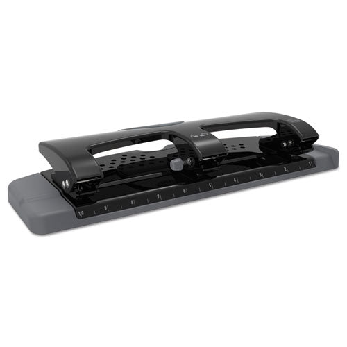 Image of Swingline® 20-Sheet Smarttouch Three-Hole Punch, 9/32" Holes, Black/gray