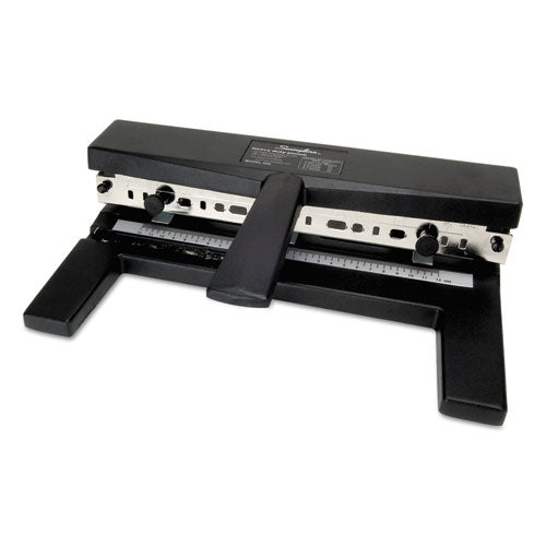 Image of Swingline® 40-Sheet Heavy-Duty Two- To Seven-Hole Adjustable Heavy-Duty Paper Punch, 9/32" Holes, Black