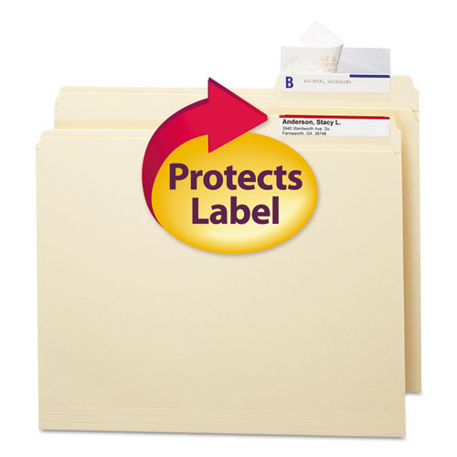 Image of Smead Seal and View File Folder Label Protector, Clear Laminate, 3.5 x 1.69, 100/Pack