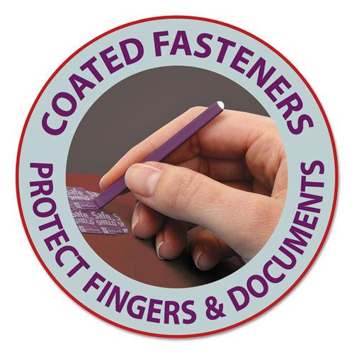 Image of Smead End Tab Pressboard Classification Folders, Six SafeSHIELD Fasteners, 2" Expansion, 2 Dividers, Legal Size, Red, 10/Box