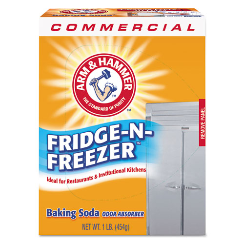 Image of Arm & Hammer Fridge-N-Freezer Pack Baking Soda, Unscented, Powder, 16 Oz, 12/carton