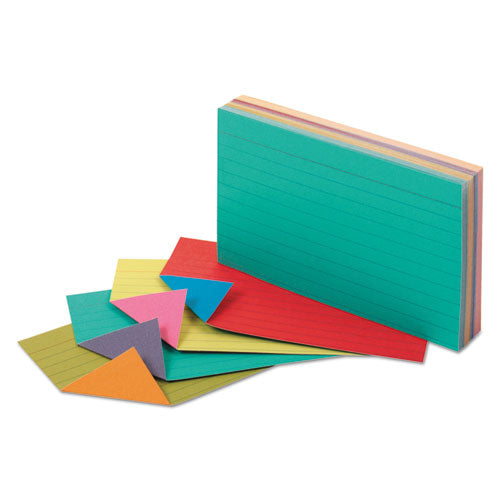 Image of Oxford Extreme Index Cards, Ruled, 3 X 5, Assorted, 100/pack