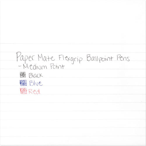 Image of Paper Mate® FlexGrip Ultra Recycled Ballpoint Pen, Stick, Medium 1 mm, Blue Ink, Blue Barrel, Dozen