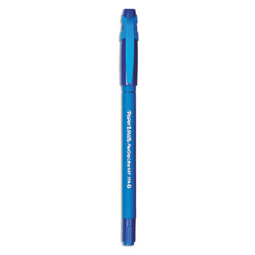Image of Paper Mate® FlexGrip Ultra Recycled Ballpoint Pen, Stick, Fine 0.8 mm, Blue Ink, Blue Barrel, Dozen
