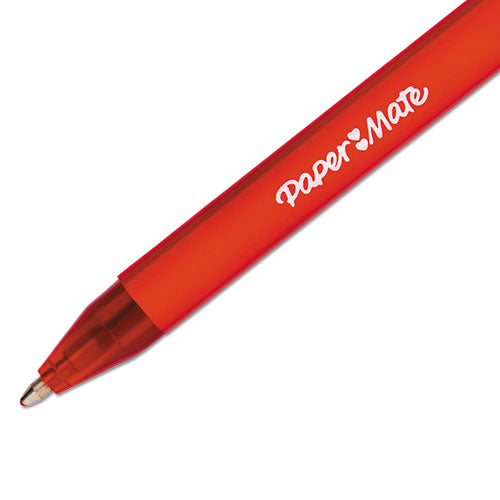 Image of Paper Mate® Comfortmate Ultra Ballpoint Pen, Retractable, Medium 1 Mm, Red Ink, Red Barrel, Dozen