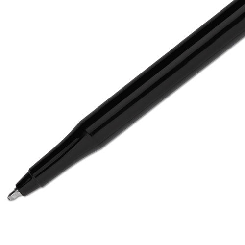 Image of Paper Mate® Eraser Mate Ballpoint Pen, Stick, Medium 1 Mm, Black Ink, Black Barrel, Dozen