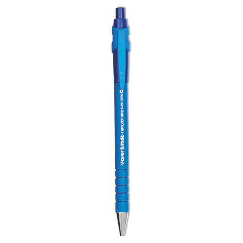 Image of Paper Mate® FlexGrip Ultra Recycled Ballpoint Pen, Retractable, Medium 1 mm, Blue Ink, Blue Barrel, Dozen