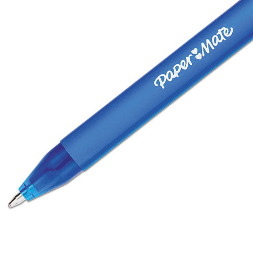 Image of Paper Mate® Comfortmate Ultra Ballpoint Pen, Retractable, Fine 0.8 Mm, Blue Ink, Blue Barrel, Dozen