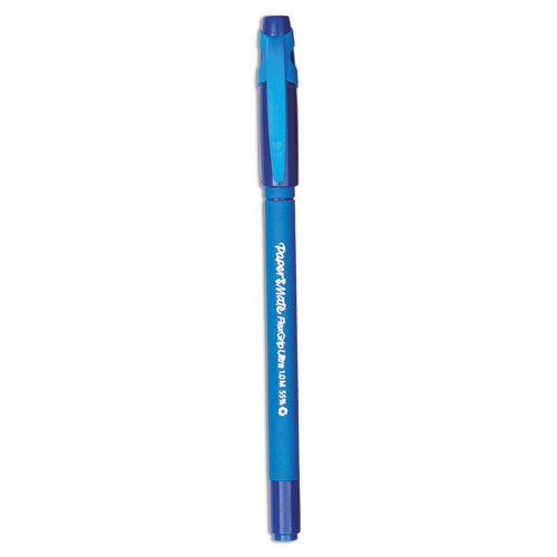 Image of Paper Mate® FlexGrip Ultra Recycled Ballpoint Pen, Stick, Medium 1 mm, Blue Ink, Blue Barrel, Dozen