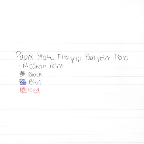 Image of Paper Mate® FlexGrip Ultra Recycled Ballpoint Pen, Retractable, Medium 1 mm, Blue Ink, Blue Barrel, Dozen