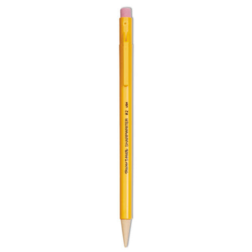 Image of Paper Mate® Sharpwriter Mechanical Pencil, 0.7 mm, HB (#2), Black Lead, Classic Yellow Barrel, Dozen