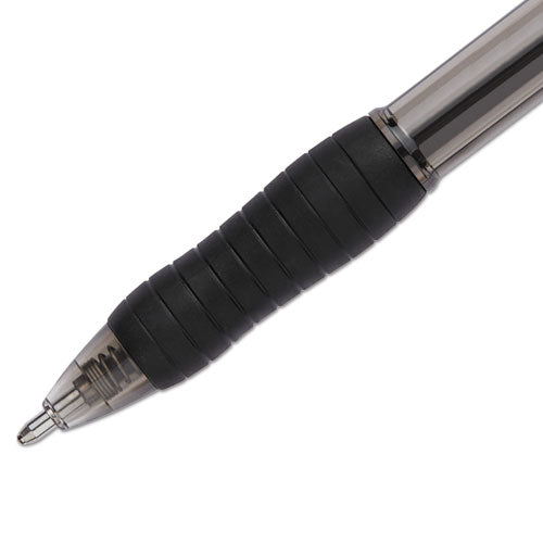 Image of Paper Mate® Profile Ballpoint Pen, Retractable, Bold 1.4 mm, Black Ink, Translucent Black Barrel, Dozen