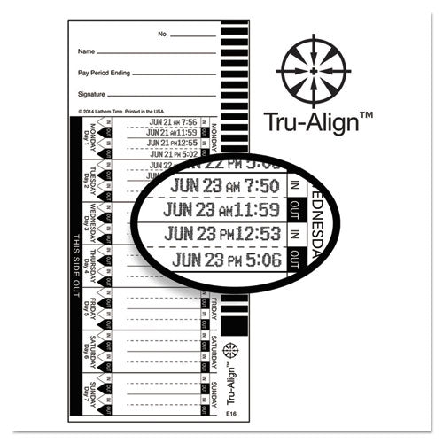 Image of Lathem® Time Time Clock Cards For Lathem Time 1600e, One Side, 4 X 9, 100/pack