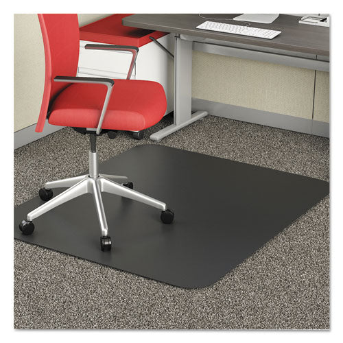Image of deflecto® Economat Occasional Use Chair Mat For Low Pile Carpet, 46 X 60, Rectangular, Black